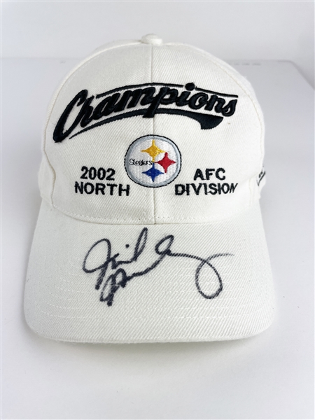 NFL : Autographed Mike Mularkey 2002 Steelers AFC North Division Champions Hat (JSA COA)(Coach Mike Mularkey Collection)