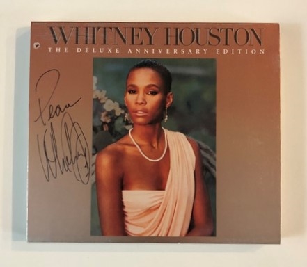 Whitney Houston Signed CD Cover (Epperson/REAL)