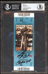 Drew Brees Signed Super Bowl XLIV Ticket with "SB XLIV MVP" Inscription and GEM MINT 10 Autograph (Beckett/BAS Encapsulated)