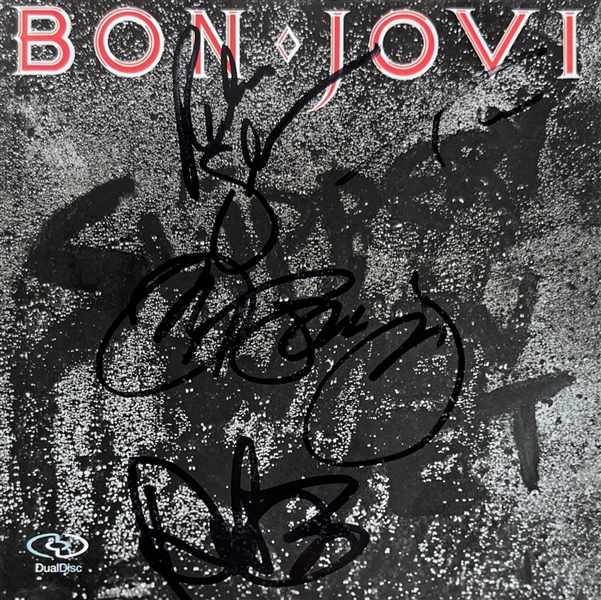 Lot Detail Bon Jovi Group Signed Cd Jacket Sigs Beckett Bas