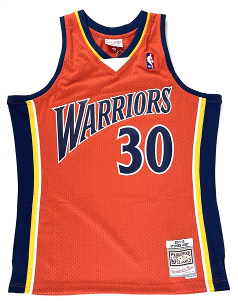 Lot Detail Stephen Curry Signed Golden State Warriors Mitchell And Ness 2009 10 Rookie Style 1523