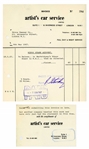 The Beatles: Ringo Starr 1967 Signed Artist’s Car Service Invoice (UK) (Tracks COA) 