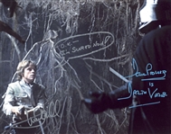 Star Wars: Mark Hamill w/ Quote & Dave Prowse Dual-Signed 10” x 8” Photo from “The Empire Strikes Back” (Beckett/BAS Guaranteed)