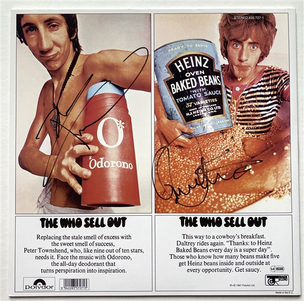 The Who: Daltrey & Townshend In-Person Dual-Signed “The Who Sell Out” Record Album (2 Sigs) (JSA LOA) 