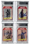 Star Wars Lot of (4) “Empire Strikes Back” Signed Star File Cards: Bulloch, Mayhew, Baker, and Williams (Beckett/BAS Encapsulated) 