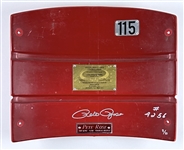 Pete Rose Signed Baseball Stadium Seatback (#8/10) (Beckett/BAS Guaranteed) 
