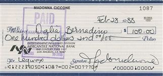 Madonna Signed Check (Beckett/BAS Guaranteed)