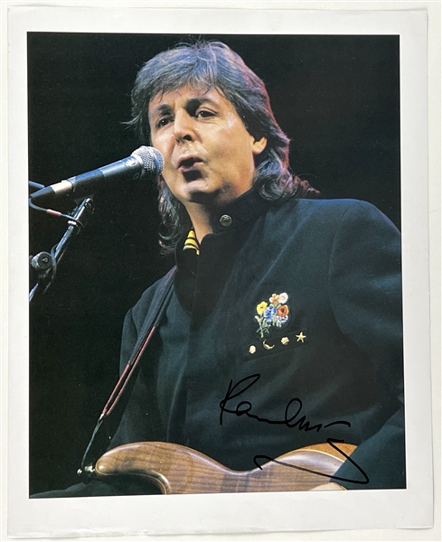 The Beatles: Paul McCartney Signed Oversized 11” x 13.5” Book Photo (Beckett/BAS Guaranteed)