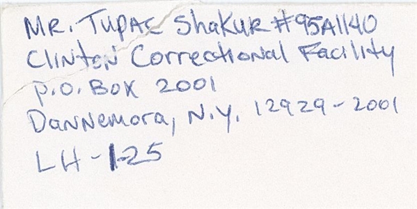 Tupac Shakur Signed & Hand-Addressed & Signed Envelope (Beckett/BAS Guaranteed)
