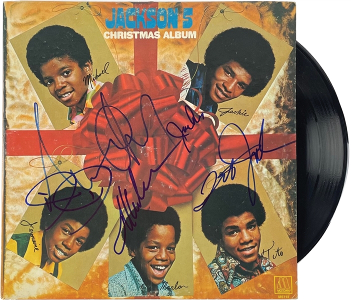 The Jackson 5 Signed Christmas Album with All Five Members incl. Michael! (JSA LOA)