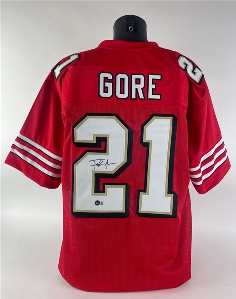 Frank Gore Authentic Signed Red Pro Style Jersey Autographed (Beckett/BAS)