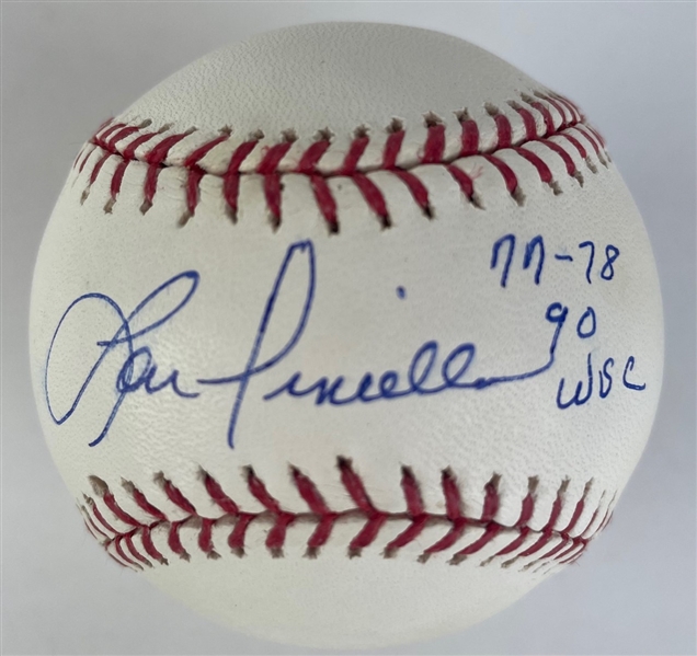 Lou Pinella Signed & Inscribed OML Baseball (JSA)