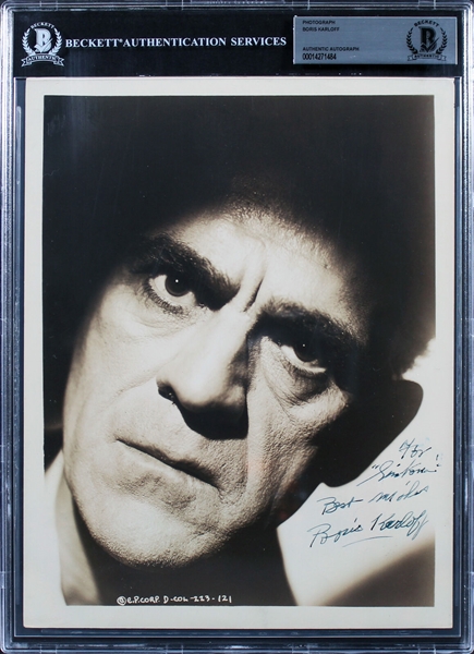 Boris Karloff Signed 8" x 10" Photograph (Beckett/BAS Encapsulated)