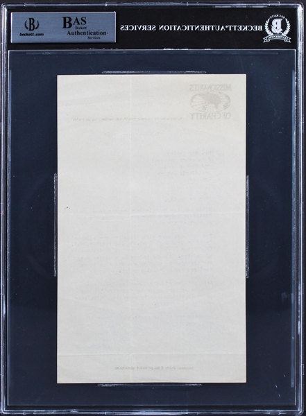 Lot Detail Saint Mother Teresa Typed Signed Letter With Good Content Beckettbas Encapsulated 