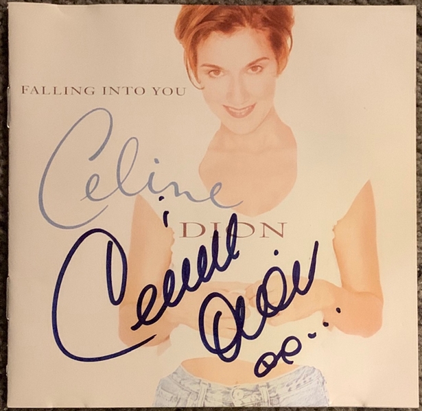 Celine Dion Signed "Falling Into You" CD Insert (ACOA)