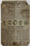 Babe Ruth 1926 Game Schedule from Pittsburgh Press