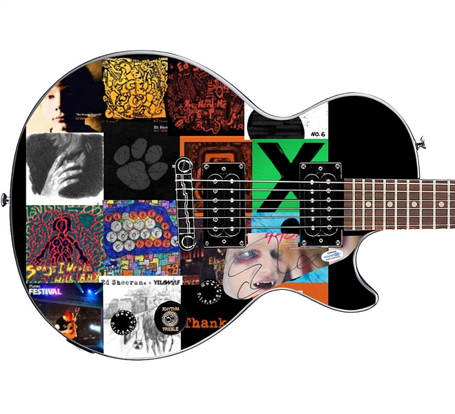 Ed Sheeran Autographed Gibson Epiphone Les Paul Custom Guitar (ACOA)