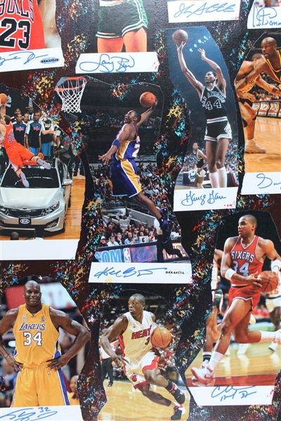 NBA 60 Greatest NBA Legends of Basketball Signed Lithograph w/Jordan, Kobe, Lebron, etc. - Blake Griffin's 1/1 Personal Lithograph from Artist! (Beckett/BAS) (Icon Art LOA & JSA)