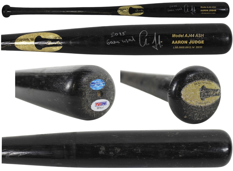 Aaron Judge Game Used & Signed 2014 Chandler Baseball Bat (PSA/DNA Graded GU 9!)