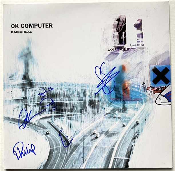 Radiohead In-Person Group Signed “OK Computer” Record Album (5 Sigs) (JSA LOA) 