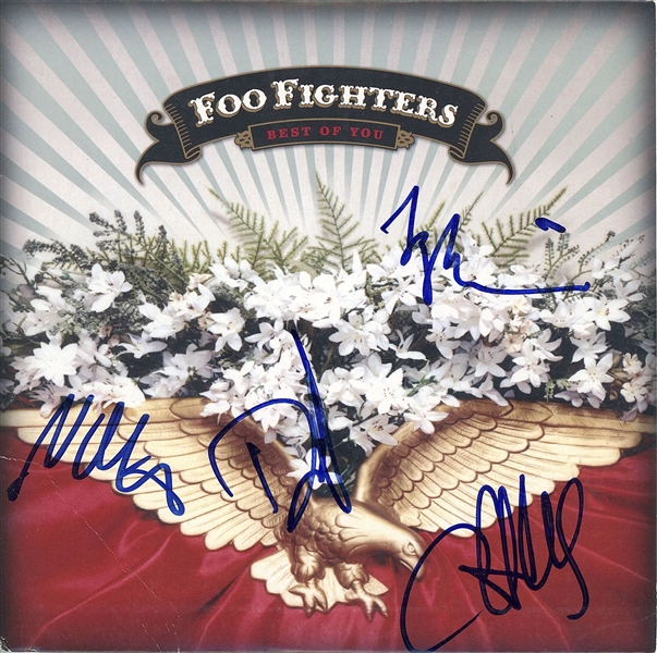 Foo Fighters Group Signed “Best of You” 45” Single (4 Sigs) (Beckett/BAS Guaranteed)
