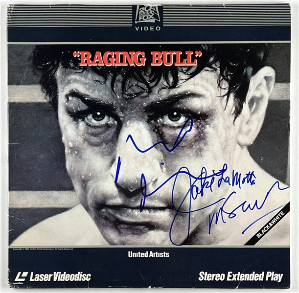 Raging Bull Multi-Signed Laser Videodisc DeNiro, LaMotta, & Scorsese (Beckett/BAS Guaranteed)