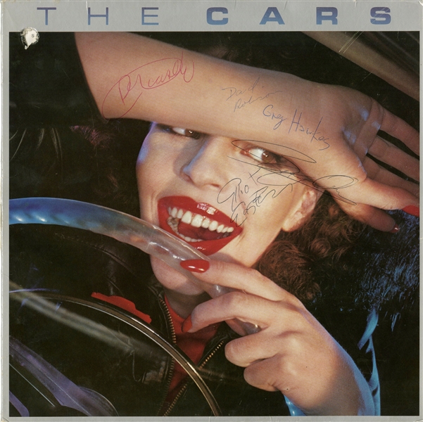 The Cars: Group Signed Debut LP w/ 1978 Guest Admission Tickets (5 Sigs)(