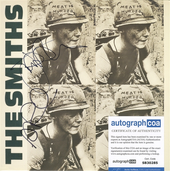 The Smiths: Andy Rourke & Johnny Marr Signed Album Cover (ACOA)