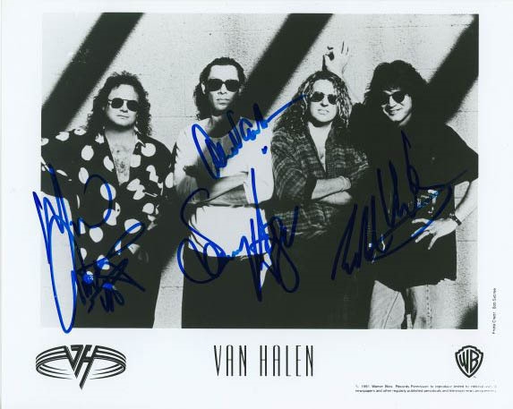 Van Halen Group Signed 10” x 8” Photo (4 Sigs) (John Brennan Collection) (JSA LOA)