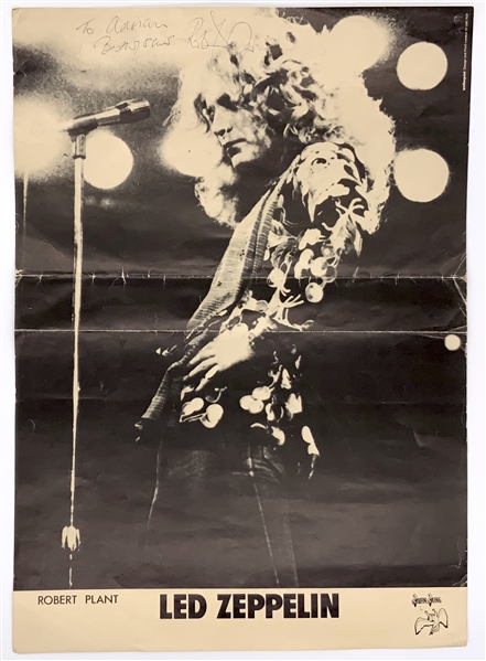 Led Zeppelin: Robert Plant Signed Vintage 1970s “Swan Song” 11.8” x 16.5” Poster (Beckett/BAS Guaranteed)