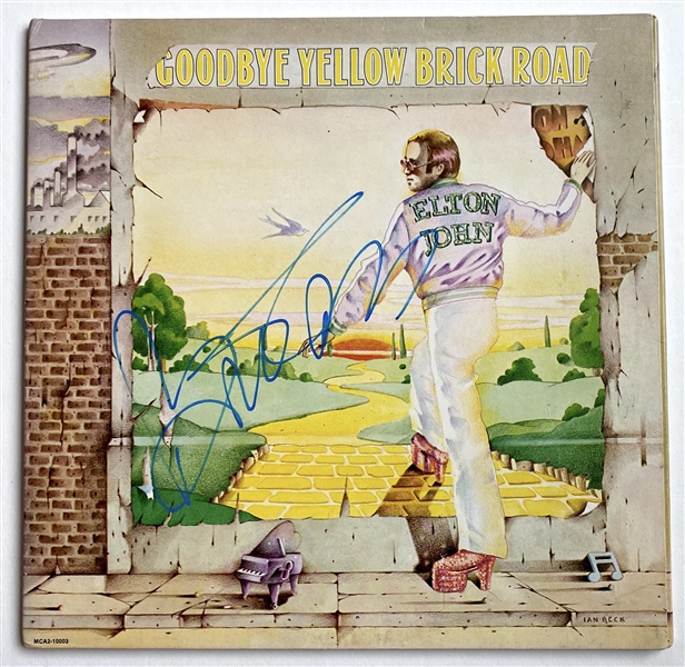 Elton John: Bernie Taupin In-Person Signed “Yellow Brick Road” Record Album (JSA Cert) 