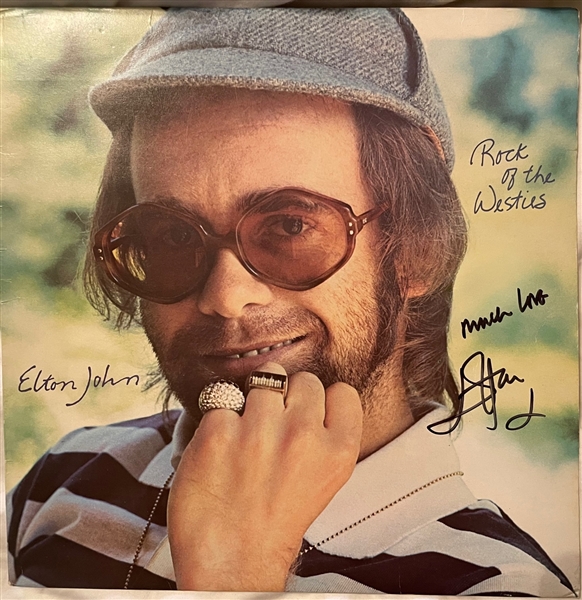 Elton John Signed “Rock of The Westies” LP Album Record (Beckett/BAS Guaranteed) 
