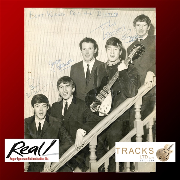 The Beatles Spectacular 1963 Autographed Large Format 12” x 15” Vintage Photograph (Tracks UK & Epperson/REAL LOAs)