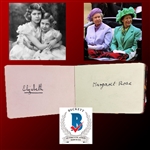 Queen Elizabeth II & Princess Margaret RARE Signed 1939 Grade School Autograph Book with Teenage Autographs! (Beckett/BAS LOA)
