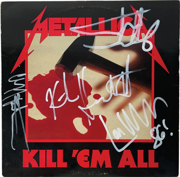 Metallica Superb Signed "Killem All" Record Album with Hetfield, Ulrich, Hammett & Burton! (Steve Grad Collection)(Beckett/BAS LOA)