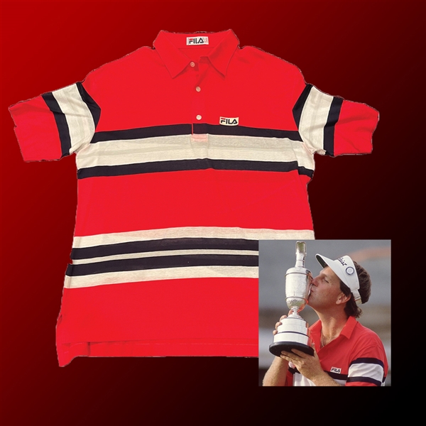 Mark Calcavecchia Match Worn Fila Golf Shirt from 1989 British Open Tournament Victory (Calcavecchia LOA)