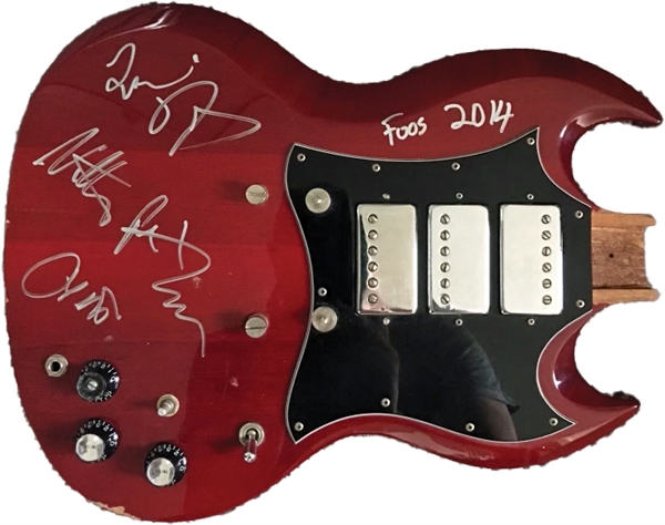 Foo Fighters Signed Pat Smear Stage Used & Smashed Guitar (Beckett/BAS Guaranteed)