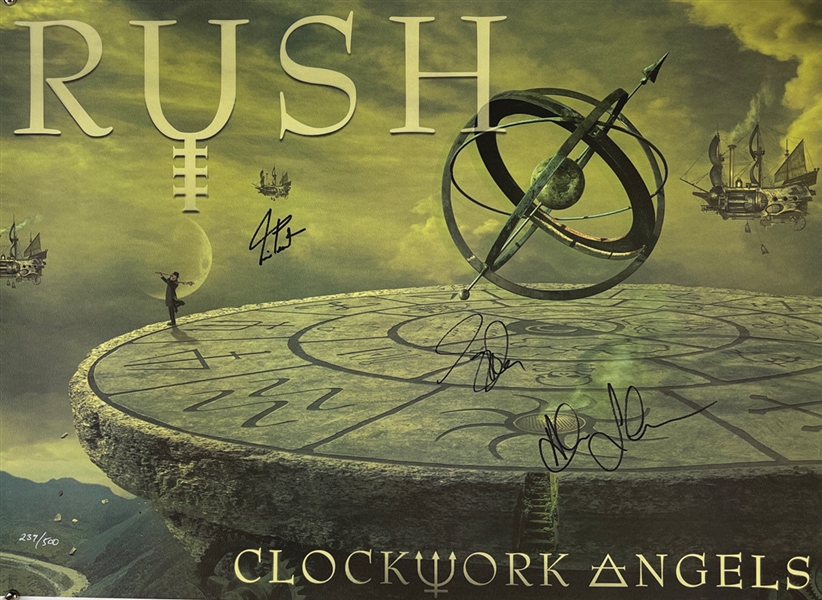 Rush Group Signed Limited Edition Lithograph for "Clockwork Angels" with Lee, Lifeson & Peart! (Beckett/BAS LOA)