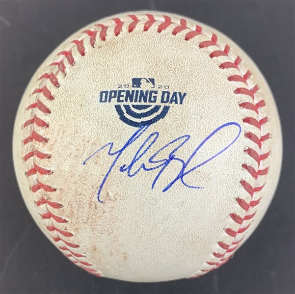 Mookie Betts Game Used & Signed Baseball from 2020 Opening Day (PSA/DNA & MLB Authentication)