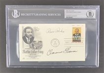 Civil Rights: Rosa Parks & Clarence Thomas Dual Signed MLK Commemorative First Day Cover (Beckett/BAS Encapsulated)