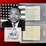 Martin Luther King Jr. Signed Book Publishing Contract Page for "Why We Cant Wait" (PSA/DNA Encapsulated)