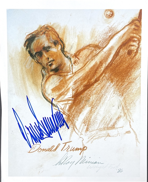 President Donald Trump Signed LeRoy Neiman Golfing Print (JSA LOA)