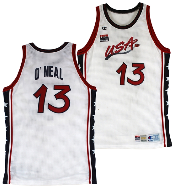 Shaquille ONeal Signed Team-Issued Team USA Dream Team II Jersey - From Shaqs Personal Collection (Shaq LOA & Beckett/BAS)