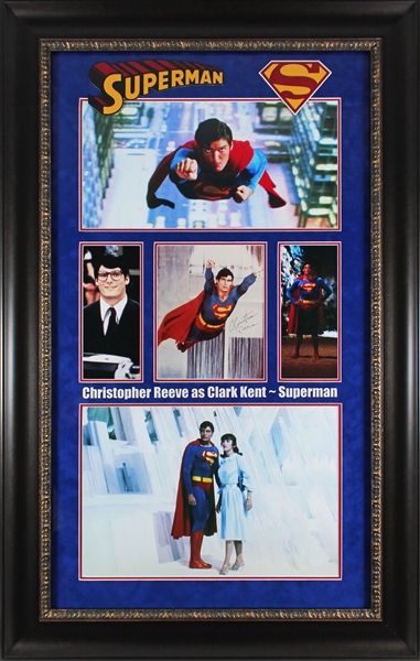 Christopher Reeve Rare Signed "Superman" 8x10 Photo is Custom Framed Display (JSA LOA)