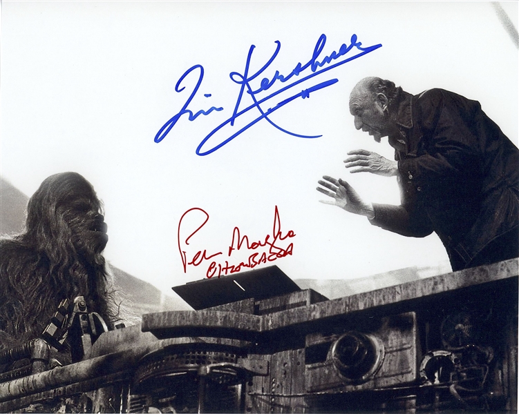 Star Wars: Mayhew & Kershner Signed 10” x 8” Photo from “The Empire Strikes Back” (Beckett/BAS Guaranteed)