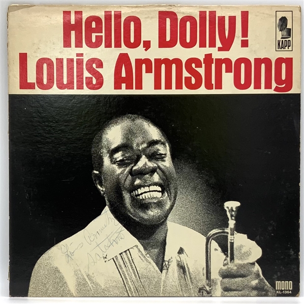 Louis Armstrong Signed “Hello Dolly” Album Record w/ “Satchmo” Inscription (Beckett/BAS Guaranteed)