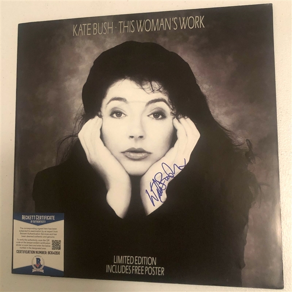 Kate Bush In-Person Signed “This Womans Work” 12” EP Poster Sleeve (John Brennan Collection) (Beckett/BAS Authentication)