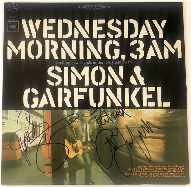 Simon & Garfunkel In-Person Dual-Signed “Wednesday Morning 3AM” Album Record (John Brennan Collection) (JSA Authentication)