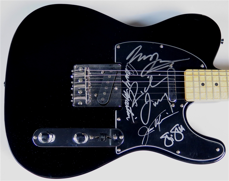 Neil Young & Buffalo Springfield Signed Electric Guitar by 5 Members (Beckett/BAS LOA & JSA LOA)