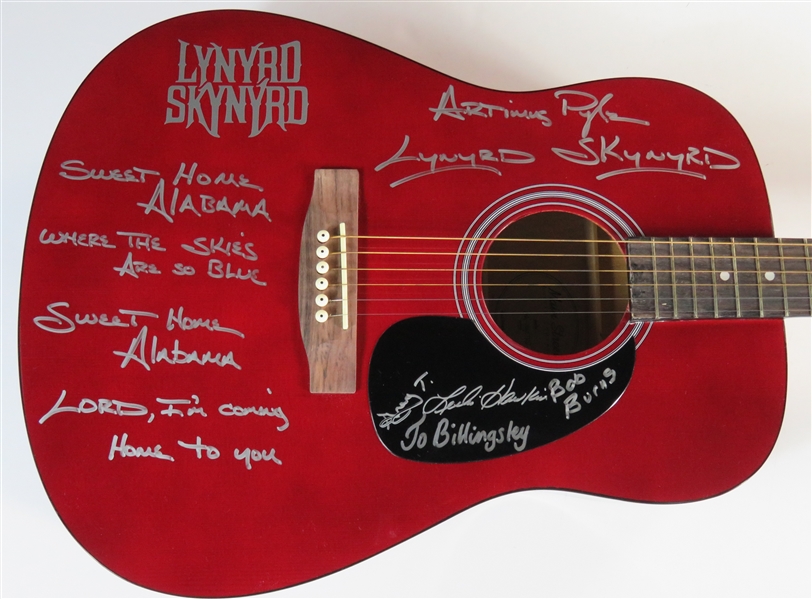 Lynyrd Skynyrd Signed Acoustic Guitar by 5 Members (JSA LOA)